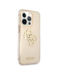 Etui do iPhone 13 Pro Guess Glitter 4G Big Logo - złoty - zdjęcie 4