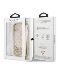 Etui do iPhone X/Xs Guess 4G Peony Liquid Glitter - złote  - zdjęcie 7