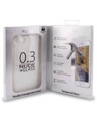 PURO 0.3 Nude - Etui iPhone 8 / 7 (przezroczysty) + Szkło ochronne hartowane na ekran iPhone 8 / 7 - zdjęcie 2