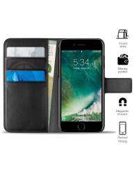Etui do iPhone 6/6s/7/8/SE 2020 z kieszeniami na karty PURO Booklet Wallet Case - czarny - zdjęcie 1