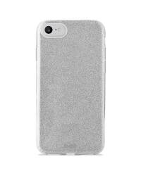 Etui do iPhone 6/6s/7/8/SE 2020 PURO Glitter Shine Cover - srebrne - zdjęcie 1