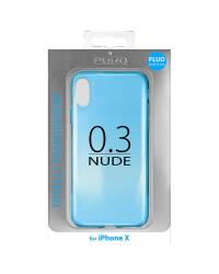 PURO 0.3 Nude - Etui iPhone X (Fluo Blue) - zdjęcie 5