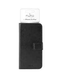Etui do iPhone Xs Max z kieszeniami na karty PURO Booklet Wallet Case - czarne - zdjęcie 3