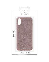 Etui do iPhone Xs Max PURO Glitter Shine Cover - różowo złote  - zdjęcie 2