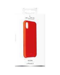 Etui do iPhone X PURO ICON Cover - pomarańczowe  - zdjęcie 3
