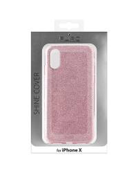 Etui iPhone X PURO Glitter Shine Cover - różowo złote - zdjęcie 3