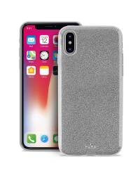 Etui do iPhone X PURO Glitter Shine Cover - srebrne - zdjęcie 1