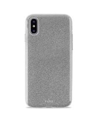 Etui do iPhone X PURO Glitter Shine Cover - srebrne - zdjęcie 2