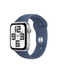 Apple Watch SE2 44mm aluminium w kolorze srebrnym z opaską sportową w kolorze błękitnego obłoku - zdjęcie 1