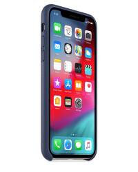 Etui do iPhone X/XS Apple skórzane w kolorze nocnego błękitu - zdjęcie 3