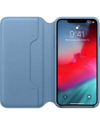 Etui do iPhone Xs Apple folio skórzane w kolorze szarego błękitu - zdjęcie 1