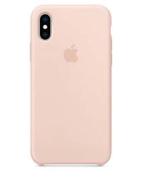 Etui iPhone X/Xs Apple Silicone Case - piaskowy róż - zdjęcie 1