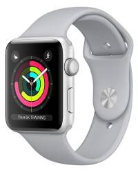  Apple Watch S3 38mm Srebrny z paskiem w kolorze białym  - zdjęcie 1