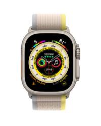 Apple Watch Ultra 49mm + Cellular tytan z opaską Trail w kolorze żółtym/beżowym - M/L - zdjęcie 2