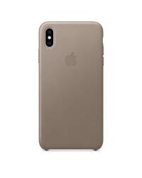 Etui do iPhone Xs Max Apple Leather Case - jasnobeżowe - zdjęcie 1