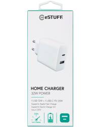 Ładowarka sieciowa eStuff Home Charger USB-C 32W - biała - zdjęcie 2