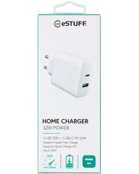 Ładowarka sieciowa eStuff Home Charger USB-C 32W - biała - zdjęcie 2