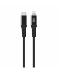 Kabel USB-C - Lightning 2m B.On Cotton MFI - czarny - zdjęcie 1