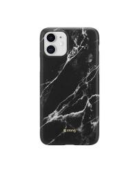 Etui do iPhone 11 Crong Marble Cover - czarne - zdjęcie 1