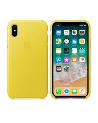 Etui do iPhone X/Xs Apple Leather Case - Spring Yellow - zdjęcie 3