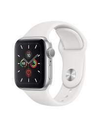 Apple Watch S5 40mm Srebrny z paskiem w kolorze białym - zdjęcie 1