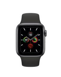 Apple Watch S5 44mm Gwiezdna szarość z paskiem w kolorze czarnym - zdjęcie 3