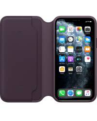 Skórzane etui folio do iPhone 11 Pro Max Apple - śliwkowe - zdjęcie 3