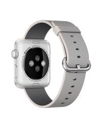 Pasek do Apple Watch 38/40mm z plecionego nylonu Apple z klamrą - perłowy - zdjęcie 2