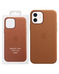 Etui do iPhone 12/12 Pro Apple Leather Case z MagSafe - brązowe - zdjęcie 2