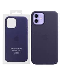 Etui do iPhone 12/12 Pro Apple Leather Case z MagSafe - Fioletowe - zdjęcie 1