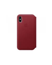 Etui do iPhone Xs Max Apple Leather Folio - czerwone - zdjęcie 2
