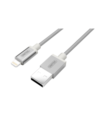 Kabel do iPhone/iPad Lightning Unitek Mobile Nylon - srebrny - zdjęcie 1