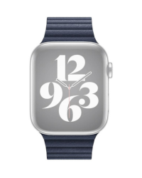 Pasek do Apple Watch 45mm skórzany rozmiar M - niebieski - zdjęcie 2