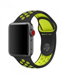 Pasek do Apple Watch 42/44mm silikonowy - Black/Volt - zdjęcie 1