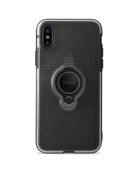 Etui do iPhone X/XS Puro Magnet Ring Cover - czarne - zdjęcie 3