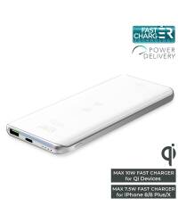 Powerbank Puro Wireless Slim 8000 mAh - biały - zdjęcie 1