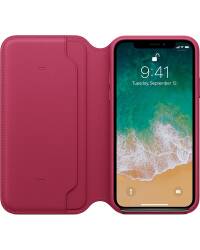 Etui do iPhone X  Apple Lether - czerwone - zdjęcie 2