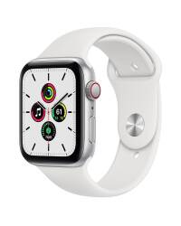 Apple Watch SE 40mm GPS + Cellular Srebrny z paskiem w kolorze białym - zdjęcie 1