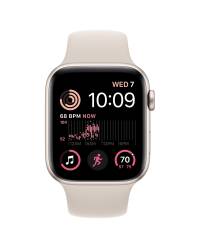 Apple Watch SE 2 44mm aluminium w kolorze księżycowej poświaty z paskiem sportowym w kolorze księżycowej poświaty - zdjęcie 2