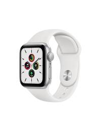 Apple Watch SE 40mm Srebrny z paskiem w kolorze białym - zdjęcie 1