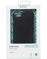 Etui do iPhone 6s/7/8/SE 2020 eStuff Ultra Slim Grip - czarne  - zdjęcie 1