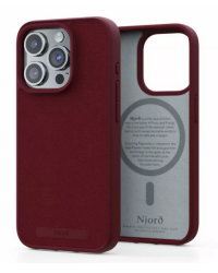 8720574622133 Etui iPhone 15 Pro Njord Suede MagSafe czerwone RZESZÓW - zdjęcie 2
