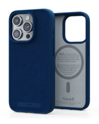 8720574622218 Etui iPhone 15 Pro Njord Suede MagSafe niebieskie RZESZÓW - zdjęcie 2