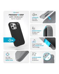 Etui do iPhone 16 Pro Warszawa Speck Presidio2 Grip ClickLock MagSafe - czarne - zdjęcie 3