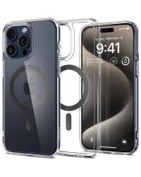 Etui do iPhone 15 Pro Max Spigen Ultra Hybrid MagSafe Carbon Crystal Clear - zdjęcie 1