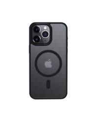 Etui do iPhone 15 Pro Crong Hybrid Frost MAG Cover czarne - zdjęcie 3