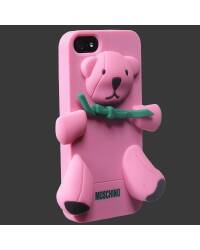 Etui do iPhone SE/5/5S Moschino bear silicon - różowe - zdjęcie 1