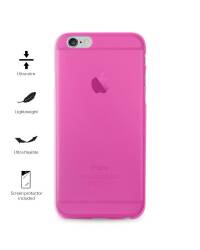 Etui do iPhone 7/8/SE 2020 PURO Ultra Slim 0.3 Cover + folia - różowe - zdjęcie 1