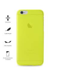Etui do iPhone 7/8/SE 2020 PURO Ultra Slim 0.3 Cover + folia - limonkowe - zdjęcie 1