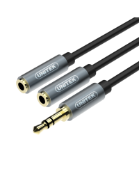 Unitek przewod miniJack 3,5mm (M) - 2x 3,5mm (F) - zdjęcie 1